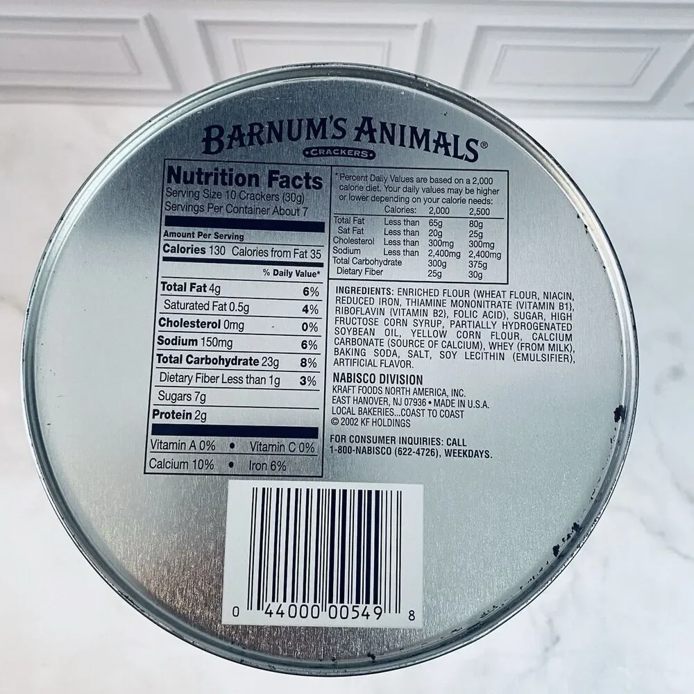 Vintage Barnum’s Animal Crackers National Biscuit Co. Tin 2002